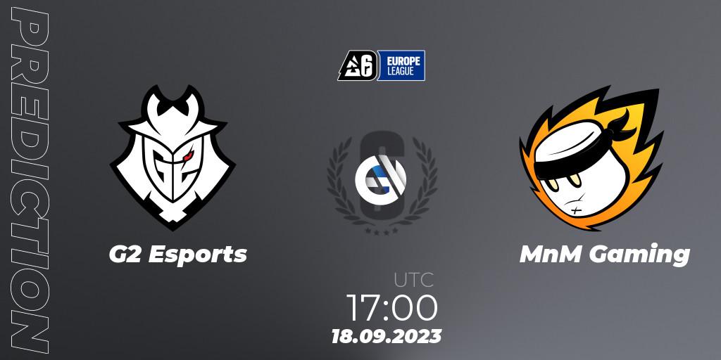 Pronóstico G2 Esports - MnM Gaming. 18.09.23, Rainbow Six, Europe League 2023 - Stage 2