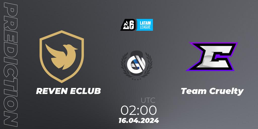 Pronóstico REVEN ECLUB - Team Cruelty. 16.04.2024 at 02:00, Rainbow Six, LATAM League 2024 - Stage 1: LATAM North