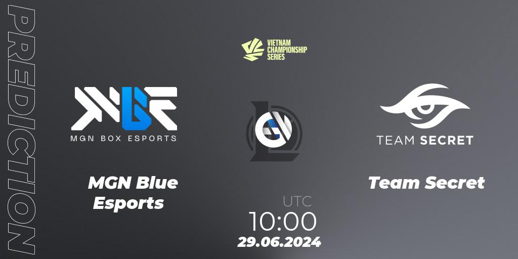 Pronóstico MGN Blue Esports - Team Secret. 25.07.2024 at 10:00, LoL, VCS Summer 2024 - Group Stage