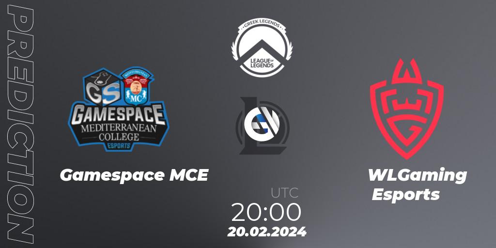 Pronóstico Gamespace MCE - WLGaming Esports. 20.02.2024 at 20:00, LoL, GLL Spring 2024