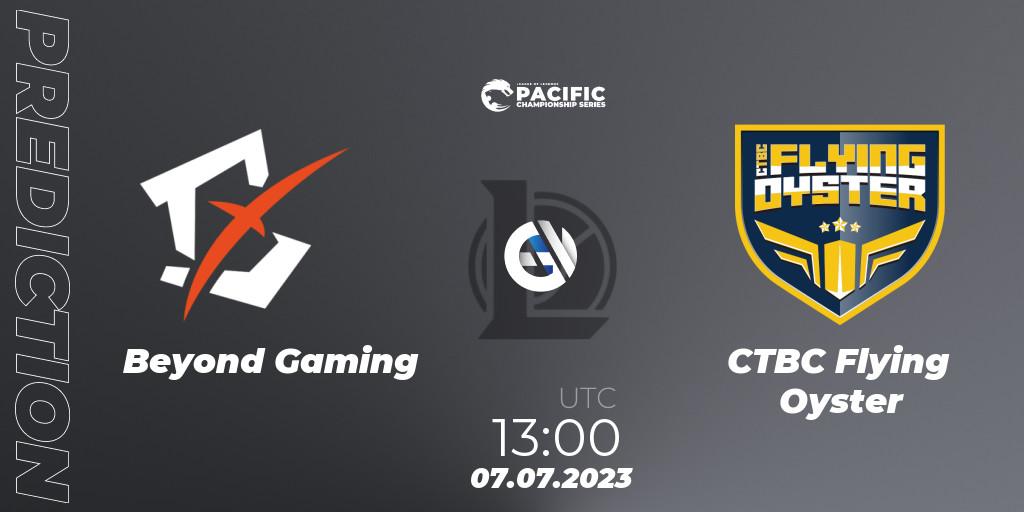 Pronóstico Beyond Gaming - CTBC Flying Oyster. 07.07.2023 at 13:00, LoL, PACIFIC Championship series Group Stage
