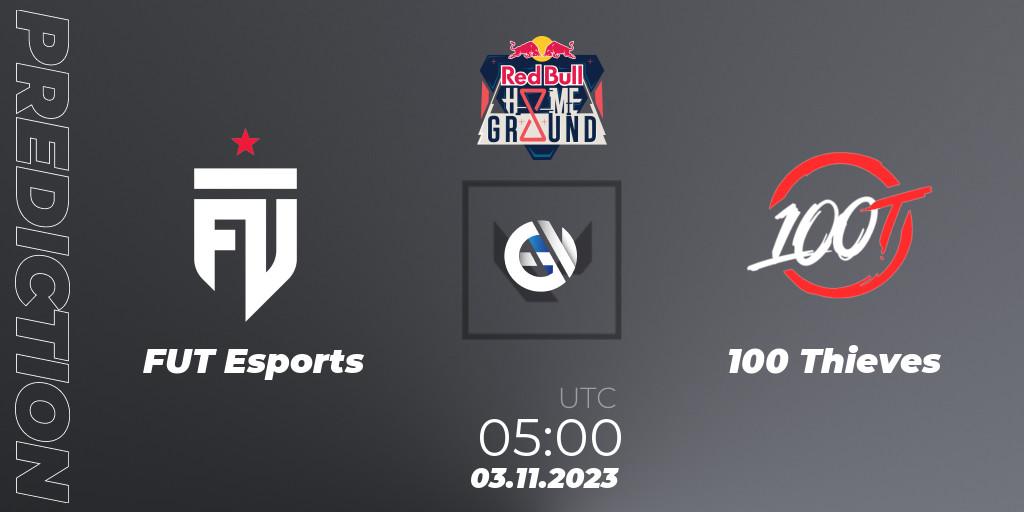 Pronóstico FUT Esports - 100 Thieves. 03.11.23, VALORANT, Red Bull Home Ground #4 - Swiss Stage