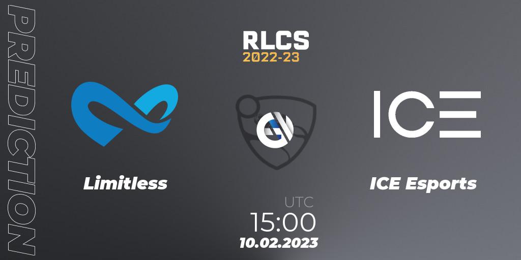 Pronóstico Limitless - ICE Esports. 10.02.2023 at 15:00, Rocket League, RLCS 2022-23 - Winter: Sub-Saharan Africa Regional 2 - Winter Cup