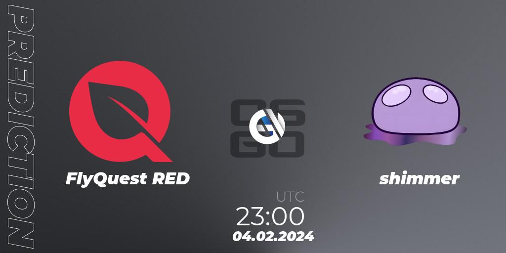 Pronóstico FlyQuest RED - shimmer. 04.02.2024 at 23:10, Counter-Strike (CS2), ESL Impact Winter 2024 Cash Cup 3 North America