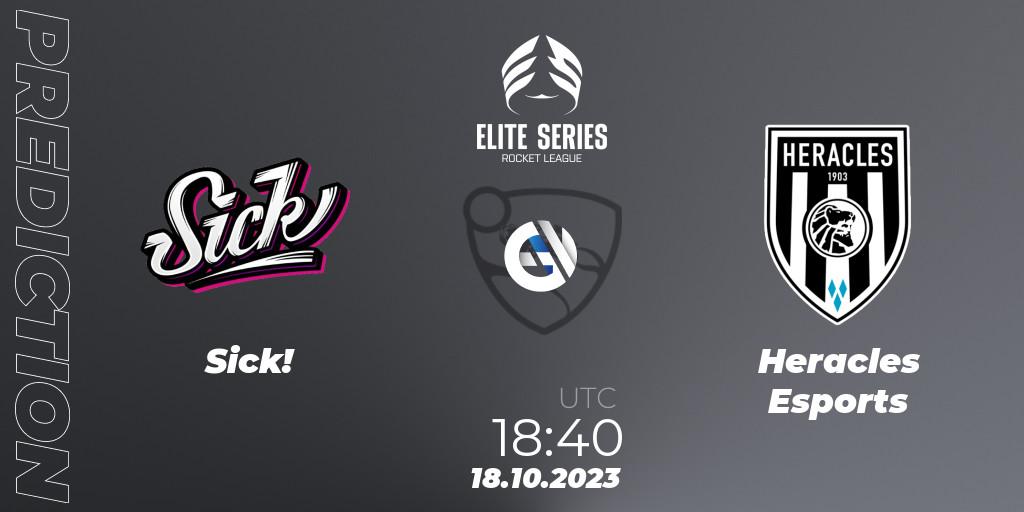 Pronóstico Sick! - Heracles Esports. 18.10.2023 at 18:40, Rocket League, Elite Series Fall 2023