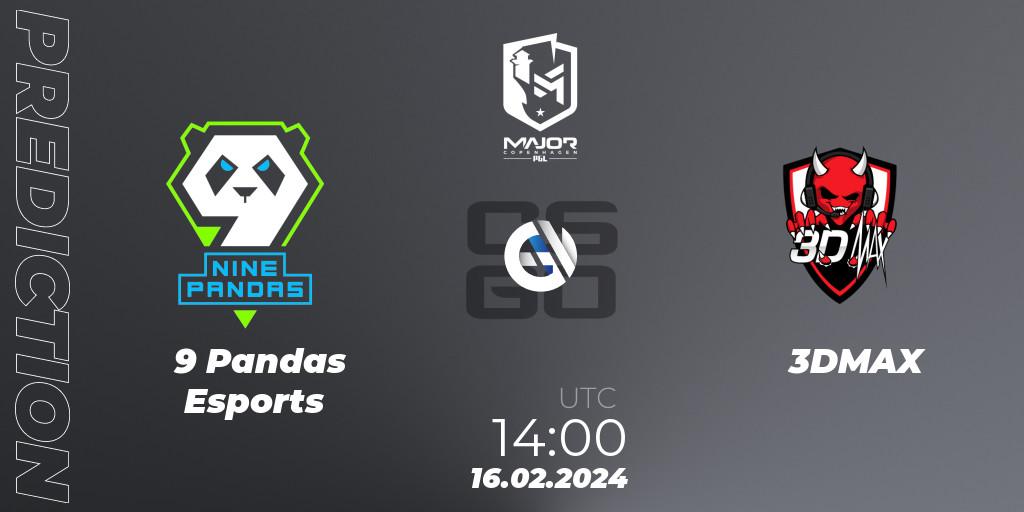 Pronóstico 9 Pandas Esports - 3DMAX. 16.02.24, CS2 (CS:GO), PGL CS2 Major Copenhagen 2024 Europe RMR