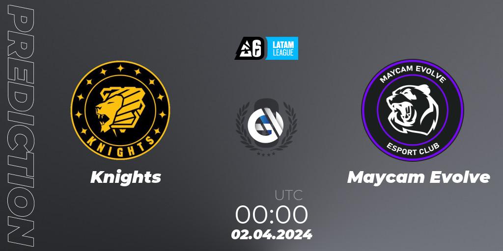 Pronóstico Knights - Maycam Evolve. 02.04.2024 at 00:00, Rainbow Six, LATAM League 2024 - Stage 1: LATAM South