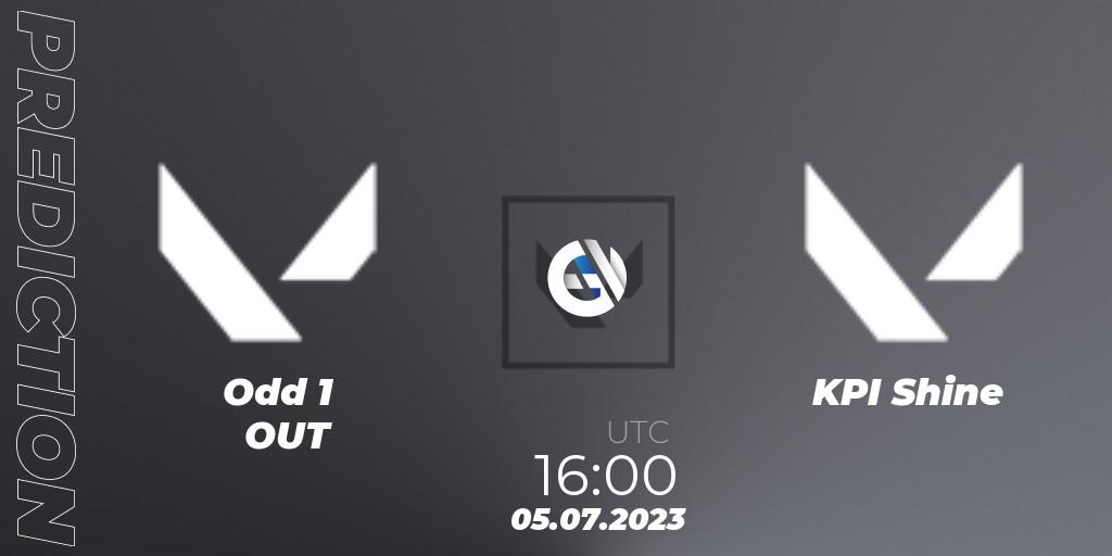 Pronóstico Odd 1 OUT - KPI Shine. 05.07.2023 at 16:10, VALORANT, VCT 2023: Game Changers EMEA Series 2 - Group Stage