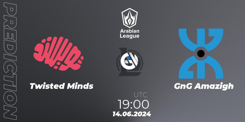 Pronóstico Twisted Minds - GnG Amazigh. 14.06.2024 at 19:00, LoL, Arabian League Summer 2024