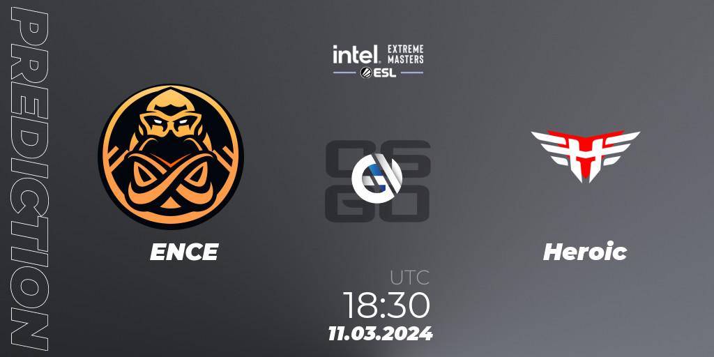 Pronóstico ENCE - Heroic. 11.03.2024 at 18:30, Counter-Strike (CS2), Intel Extreme Masters Dallas 2024: European Closed Qualifier