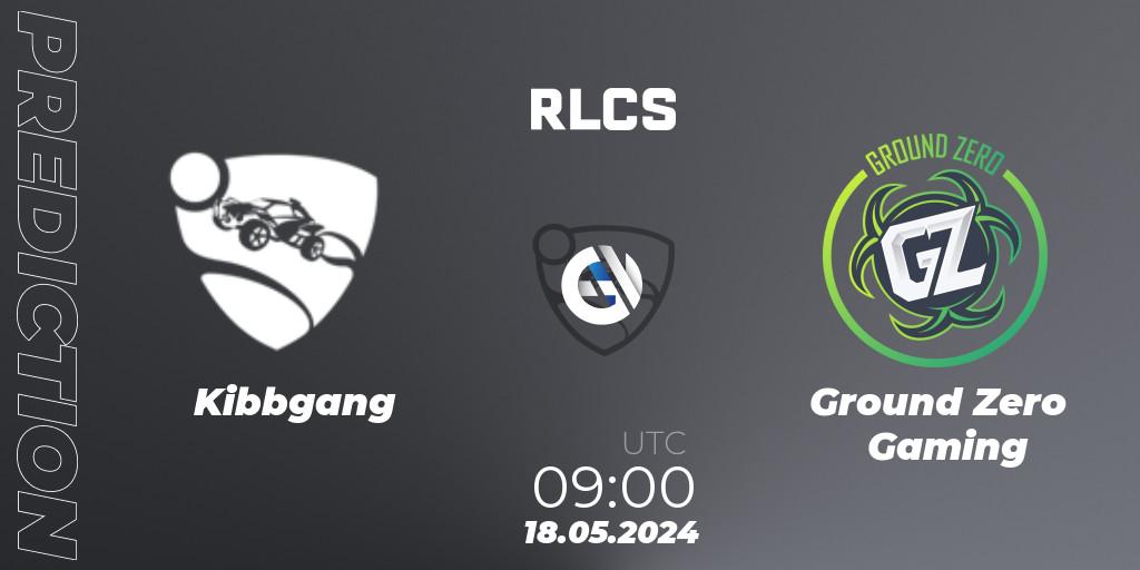 Pronóstico Kibbgang - Ground Zero Gaming. 18.05.2024 at 09:20, Rocket League, RLCS 2024 - Major 2: OCE Open Qualifier 5