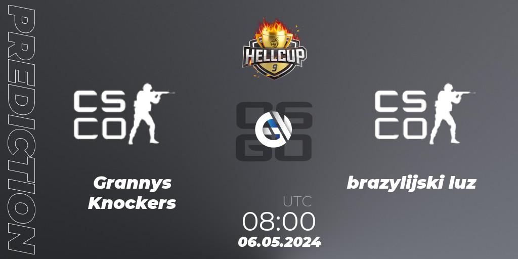 Pronóstico Grannys Knockers - brazylijski luz. 06.05.2024 at 08:00, Counter-Strike (CS2), HellCup #9