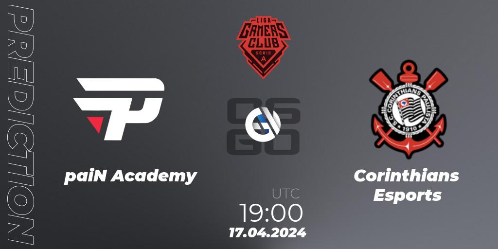 Pronóstico paiN Academy - Corinthians Esports. 02.05.24, CS2 (CS:GO), Gamers Club Liga Série A: April 2024
