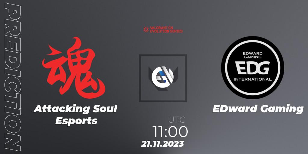Pronóstico Attacking Soul Esports - EDward Gaming. 21.11.23, VALORANT, VALORANT China Evolution Series Act 3: Heritability
