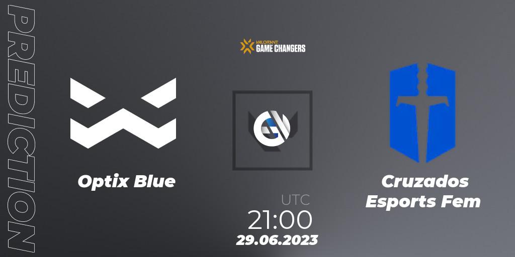 Pronóstico Optix Blue - Cruzados Esports Fem. 29.06.2023 at 22:00, VALORANT, VCT 2023: Game Changers Latin America South