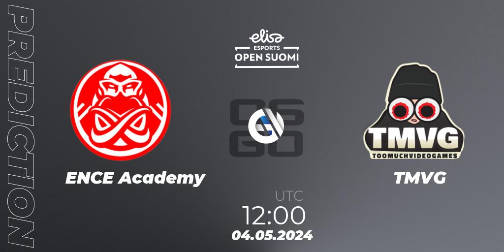 Pronóstico ENCE Academy - TMVG. 04.05.2024 at 12:00, Counter-Strike (CS2), Elisa Open Suomi Season 6