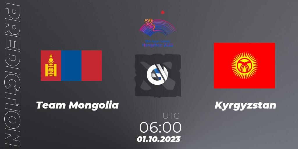 Pronóstico Team Mongolia - Kyrgyzstan. 01.10.2023 at 06:00, Dota 2, 2022 Asian Games