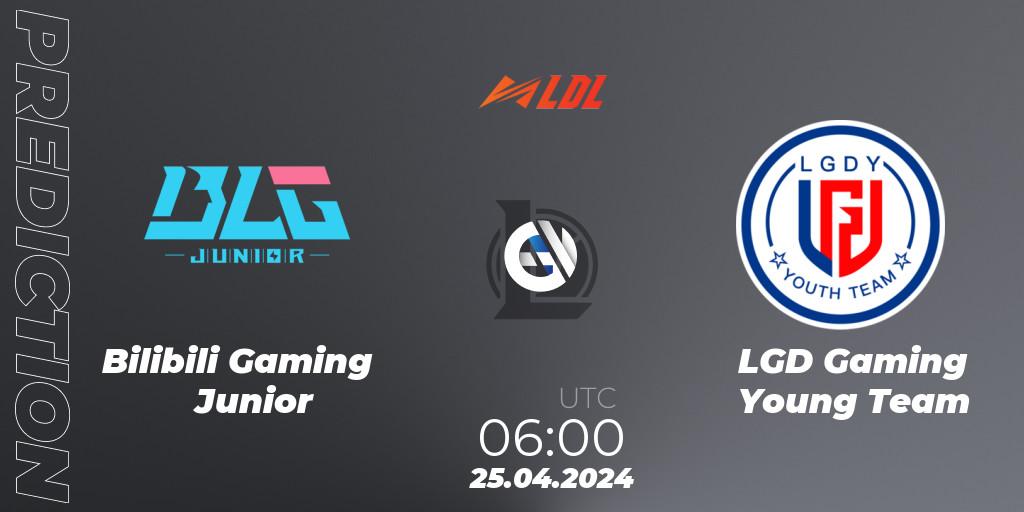 Pronóstico Bilibili Gaming Junior - LGD Gaming Young Team. 25.04.2024 at 06:00, LoL, LDL 2024 - Stage 2