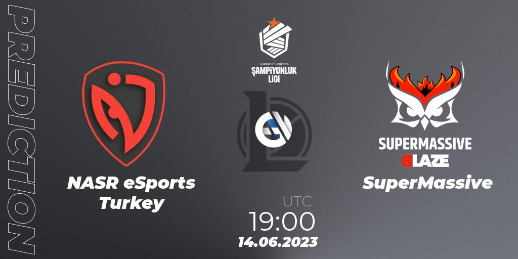 Pronóstico NASR eSports Turkey - SuperMassive. 14.06.2023 at 19:00, LoL, TCL Summer 2023 - Group Stage