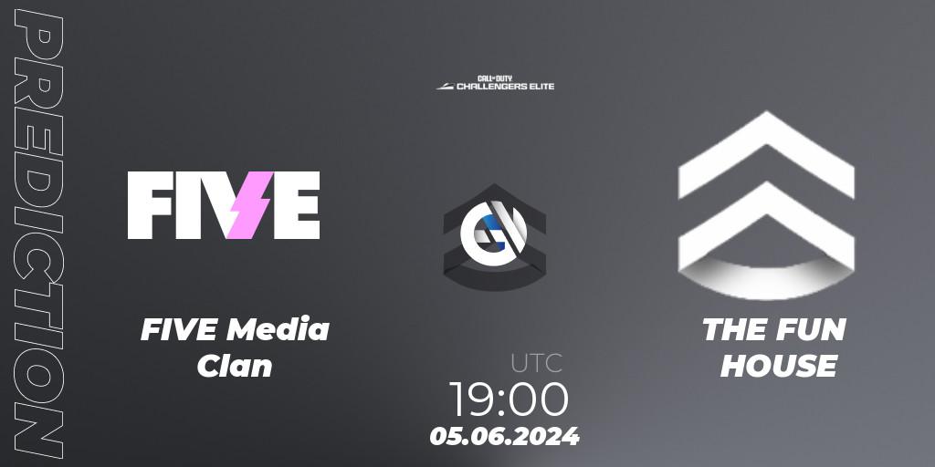 Pronóstico FIVE Media Clan - THE FUN HOUSE. 05.06.2024 at 19:00, Call of Duty, Call of Duty Challengers 2024 - Elite 3: EU