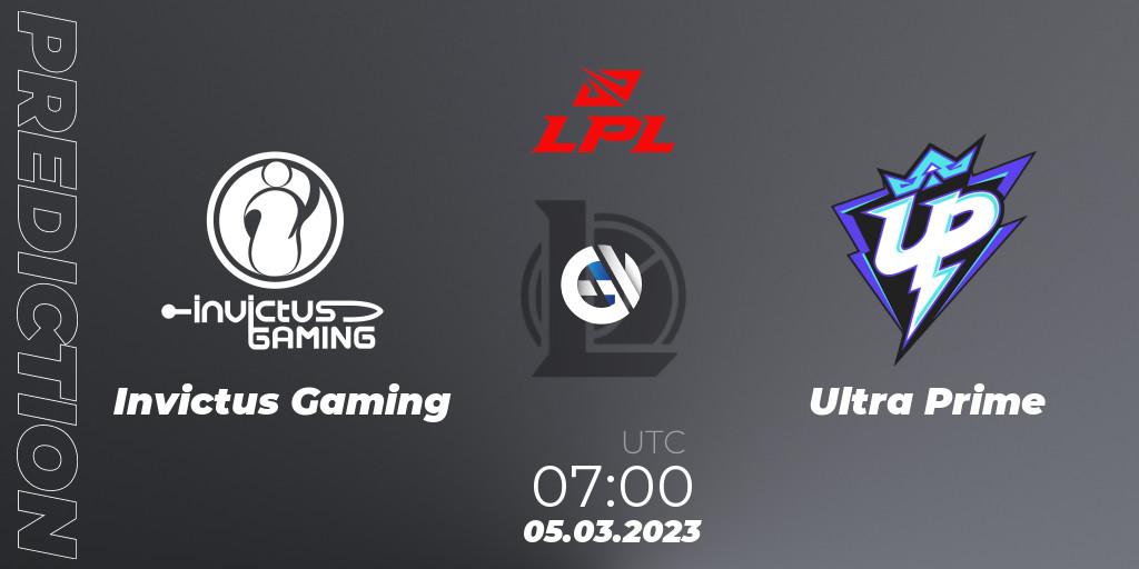 Pronóstico Invictus Gaming - Ultra Prime. 05.03.2023 at 07:00, LoL, LPL Spring 2023 - Group Stage
