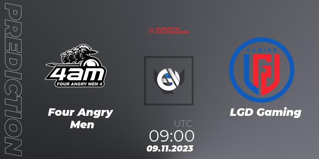Pronóstico Four Angry Men - LGD Gaming. 09.11.23, VALORANT, VALORANT China Evolution Series Act 3: Heritability - Play-In