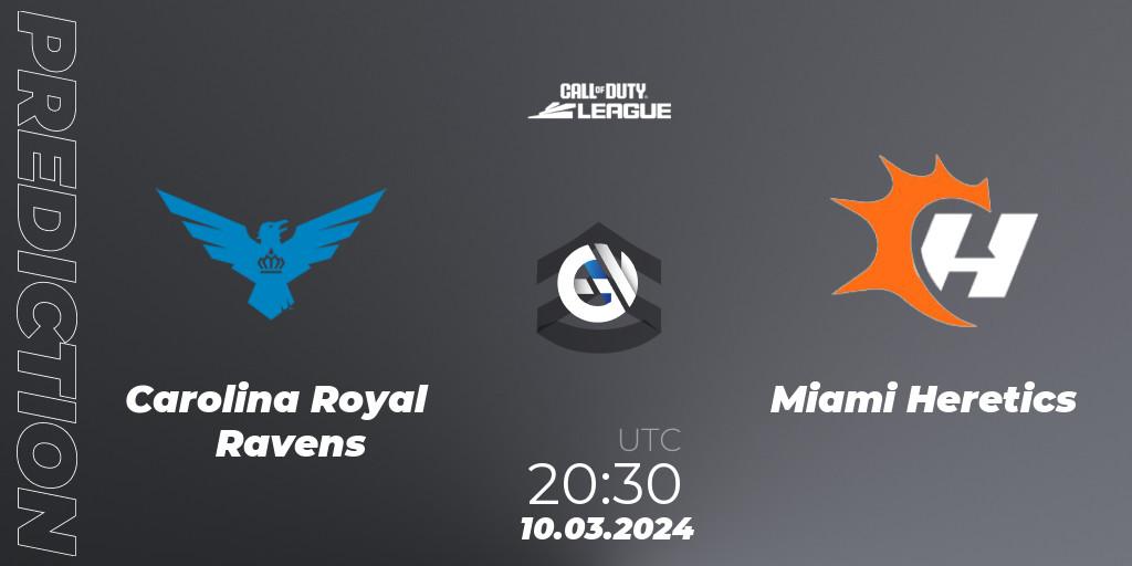 Pronóstico Carolina Royal Ravens - Miami Heretics. 10.03.2024 at 20:30, Call of Duty, Call of Duty League 2024: Stage 2 Major Qualifiers