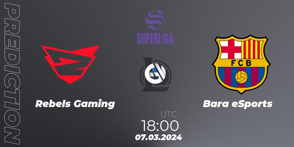 Pronóstico Rebels Gaming - Barça eSports. 07.03.2024 at 18:00, LoL, Superliga Spring 2024 - Group Stage