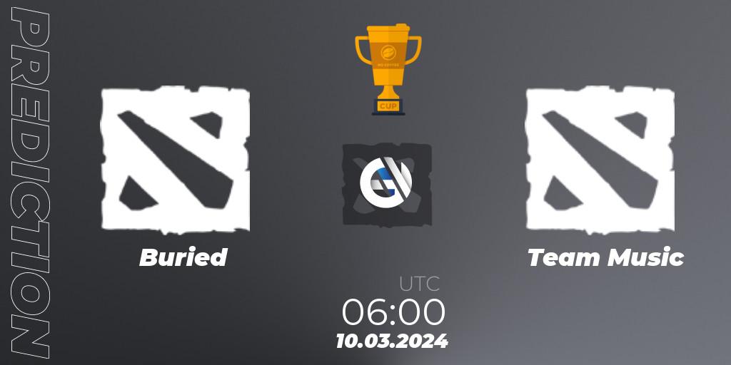 Pronóstico Buried - Team Music. 10.03.2024 at 06:00, Dota 2, No Coffee Cup