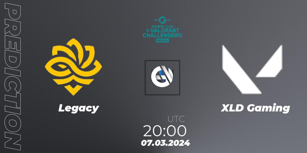 Pronóstico Legacy - XLD Gaming. 07.03.2024 at 20:00, VALORANT, VALORANT Challengers Brazil 2024: Split 1