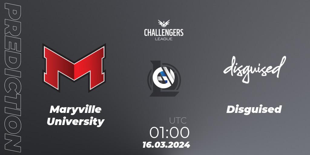 Pronóstico Maryville University - Disguised. 16.03.24, LoL, NACL 2024 Spring - Playoffs