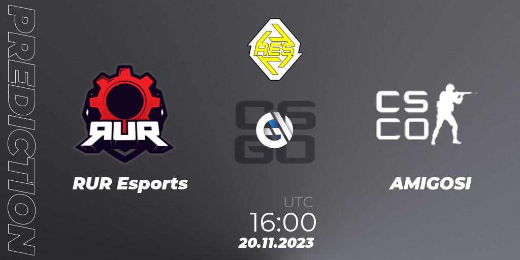Pronóstico RUR Esports - AMIGOSI. 20.11.2023 at 16:00, Counter-Strike (CS2), RES Adriatic League Season 3