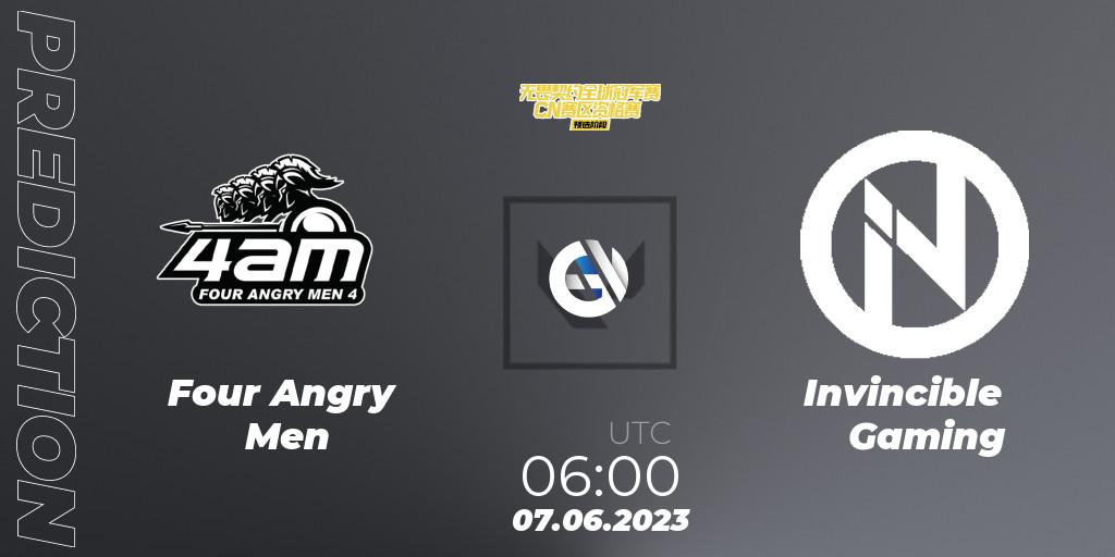 Pronóstico Four Angry Men - Invincible Gaming. 07.06.23, VALORANT, VALORANT Champions Tour 2023: China Preliminaries