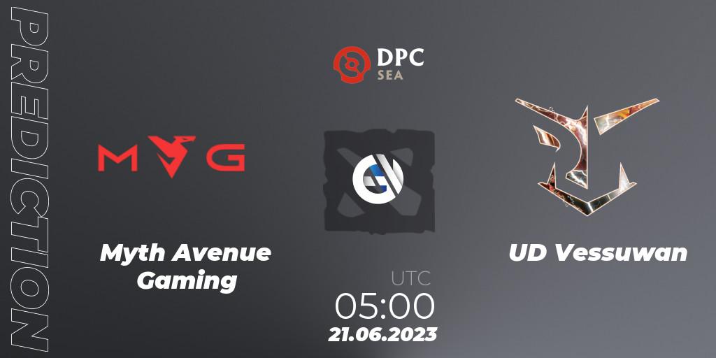 Pronóstico Myth Avenue Gaming - UD Vessuwan. 21.06.23, Dota 2, DPC 2023 Tour 3: SEA Division II (Lower)