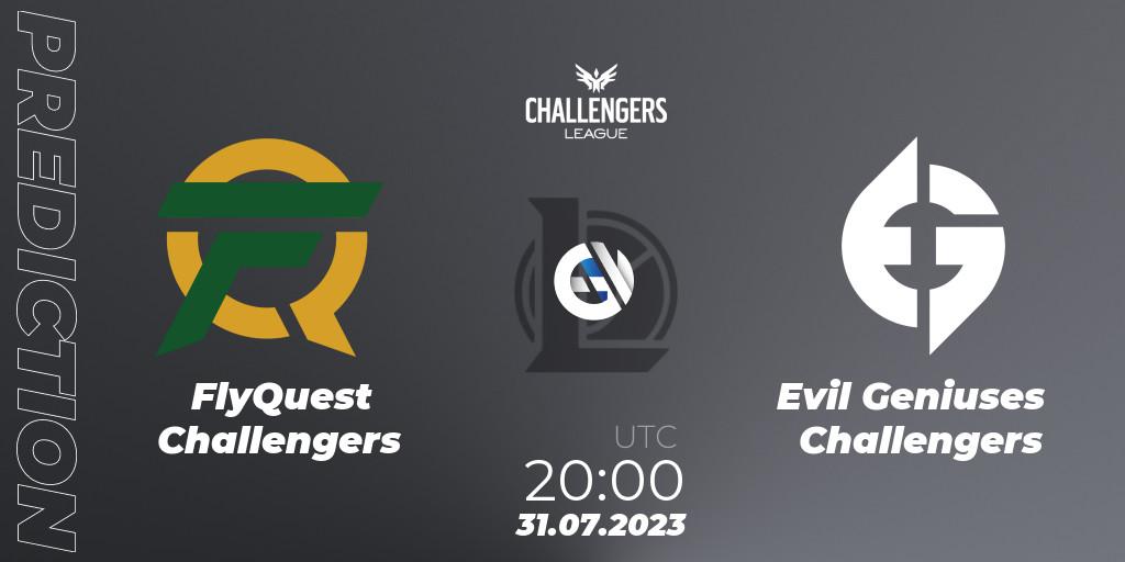 Pronóstico FlyQuest Challengers - Evil Geniuses Challengers. 31.07.23, LoL, North American Challengers League 2023 Summer - Playoffs