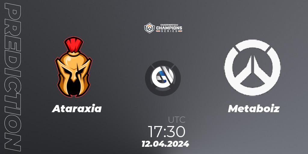 Pronóstico Ataraxia - Metaboiz. 12.04.2024 at 17:30, Overwatch, Overwatch Champions Series 2024 - EMEA Stage 2 Group Stage