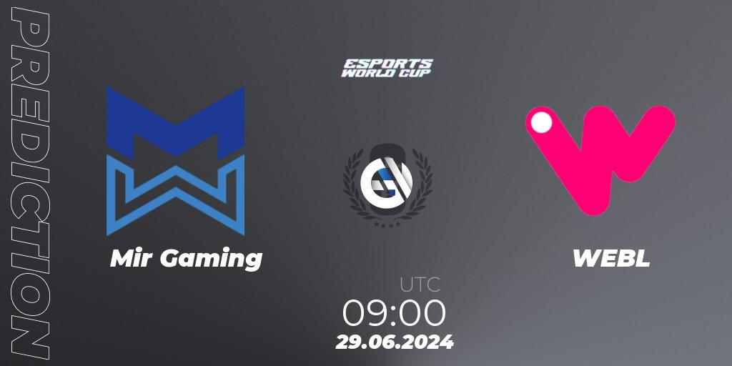 Pronóstico Mir Gaming - WEBL. 29.06.2024 at 09:00, Rainbow Six, Esports World Cup 2024: South Korea CQ