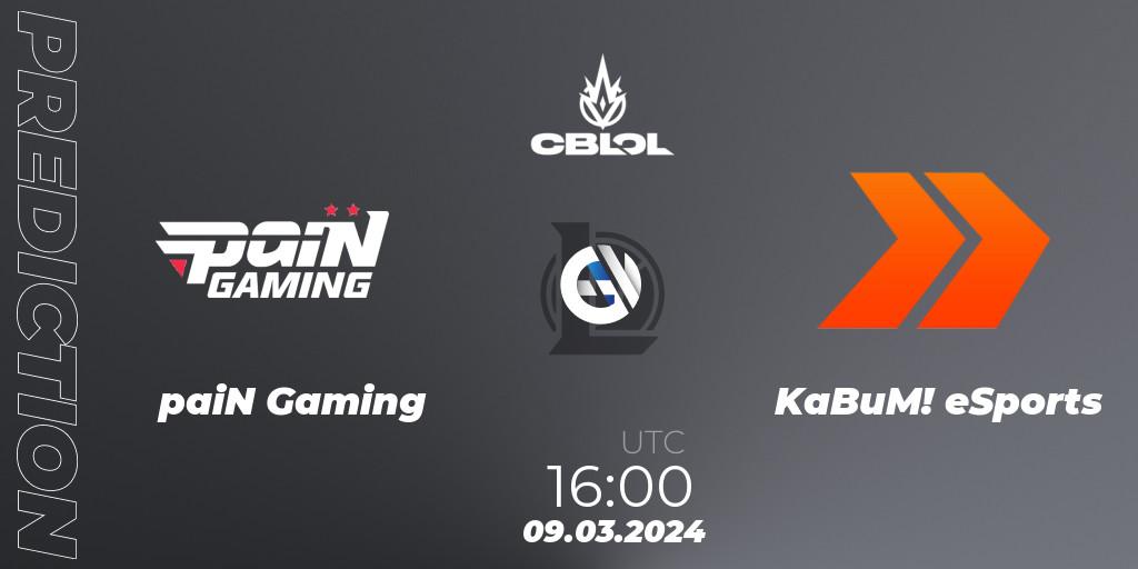Pronóstico paiN Gaming - KaBuM! eSports. 09.03.2024 at 16:00, LoL, CBLOL Split 1 2024 - Group Stage