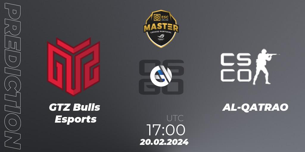 Pronóstico GTZ Bulls Esports - AL-QATRAO. 20.02.24, CS2 (CS:GO), Master League Portugal Season 13: Closed Qualifier