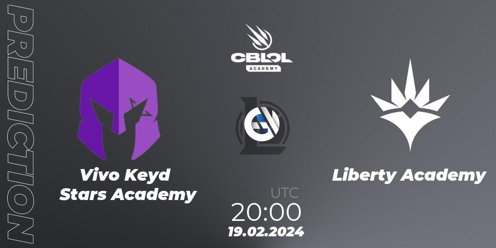 Pronóstico Vivo Keyd Stars Academy - Liberty Academy. 19.02.24, LoL, CBLOL Academy Split 1 2024