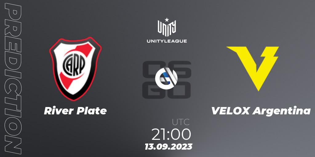 Pronóstico River Plate - VELOX Argentina. 13.09.23, CS2 (CS:GO), LVP Unity League Argentina 2023