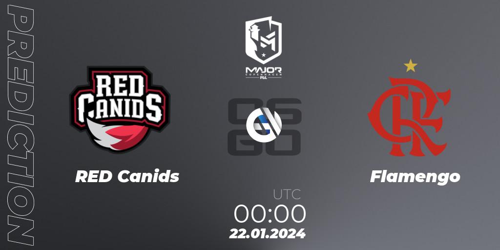 Pronóstico RED Canids - Flamengo. 22.01.24, CS2 (CS:GO), PGL CS2 Major Copenhagen 2024 South America RMR Closed Qualifier