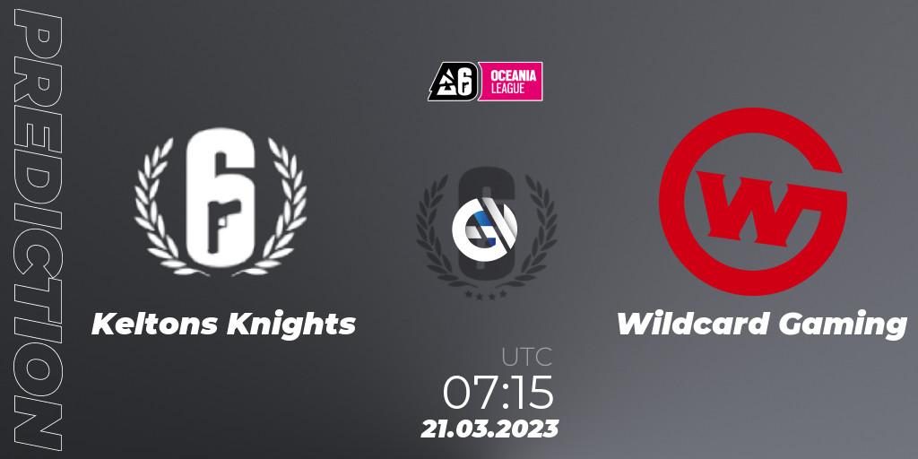 Pronóstico Keltons Knights - Wildcard Gaming. 21.03.2023 at 07:15, Rainbow Six, Oceania League 2023 - Stage 1