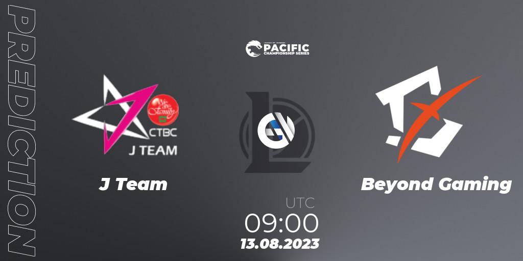 Pronóstico J Team - Beyond Gaming. 13.08.2023 at 09:00, LoL, PACIFIC Championship series Playoffs