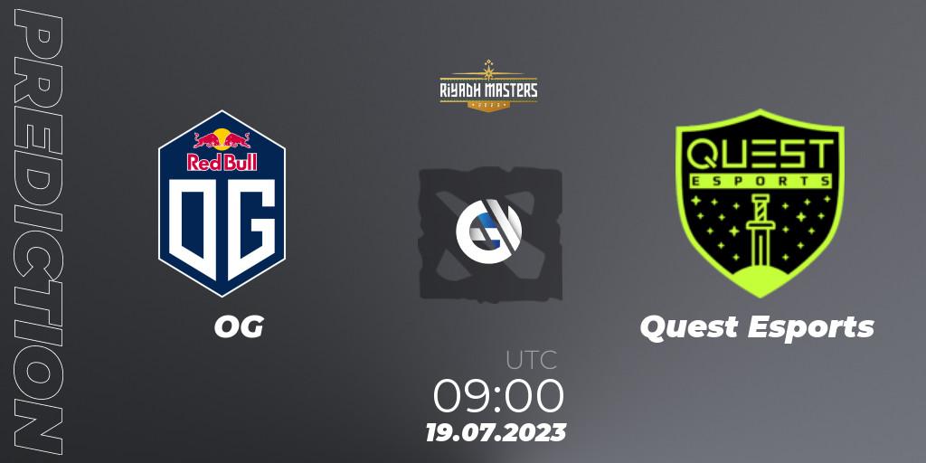 Pronóstico OG - PSG Quest. 19.07.2023 at 09:04, Dota 2, Riyadh Masters 2023 - Play-In
