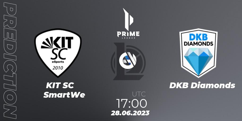 Pronóstico KIT SC SmartWe - DKB Diamonds. 28.06.2023 at 17:00, LoL, Prime League 2nd Division Summer 2023