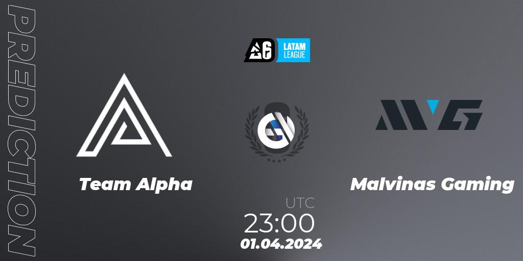 Pronóstico Team Alpha - Malvinas Gaming. 01.04.2024 at 23:00, Rainbow Six, LATAM League 2024 - Stage 1: LATAM South