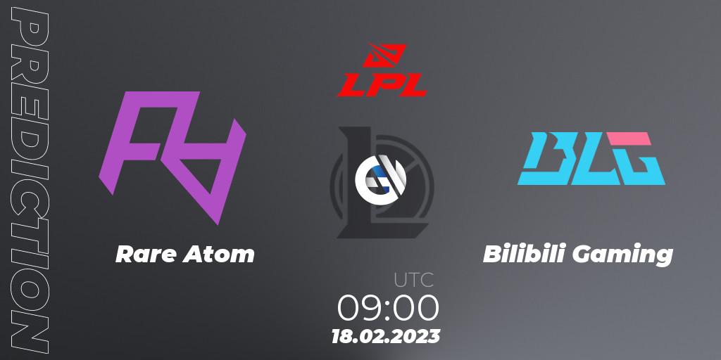 Pronóstico Rare Atom - Bilibili Gaming. 18.02.23, LoL, LPL Spring 2023 - Group Stage