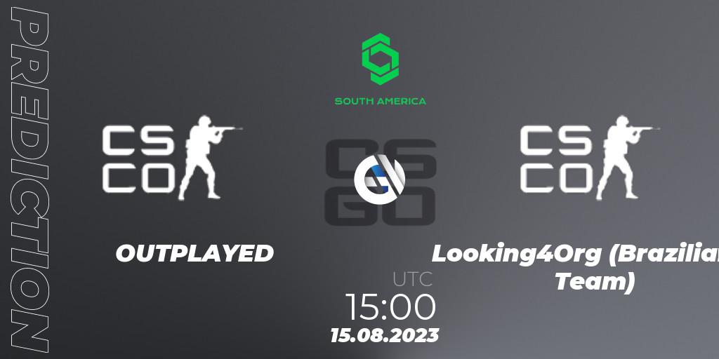 Pronóstico OUTPLAYED - Looking4Org (Brazilian Team). 15.08.2023 at 15:00, Counter-Strike (CS2), CCT South America Series #10: Closed Qualifier