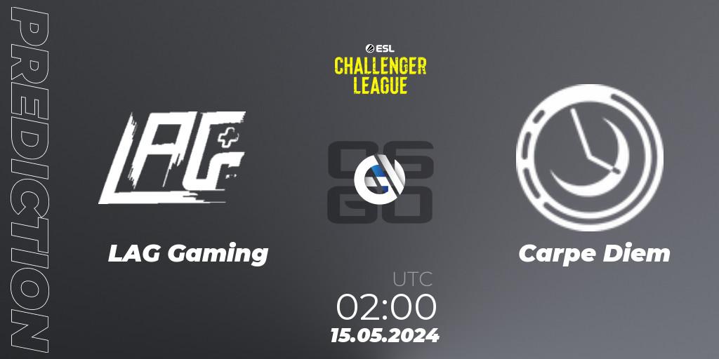Pronóstico LAG Gaming - Carpe Diem. 15.05.2024 at 02:00, Counter-Strike (CS2), ESL Challenger League Season 47: North America